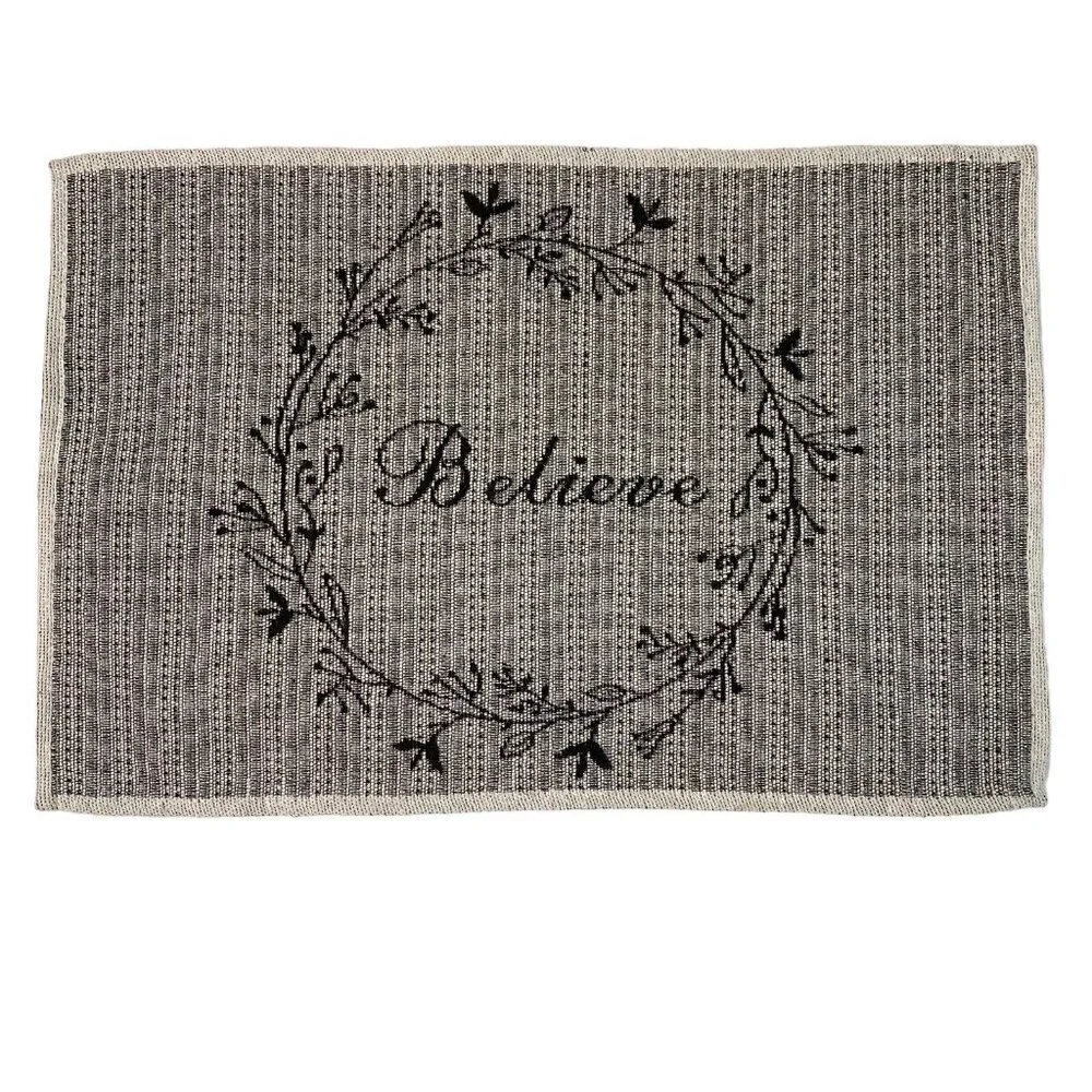 Placemats Set of 4 2 Believe 2 Blessed Gray